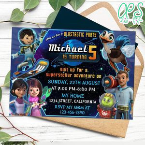 Miles from Tomorrowland Birthday Invitation Customizable Template to Print at Home Instant Download