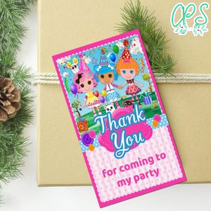 Lalaloopsy Thank You Tag Customizable Template To Print At Home Instant Download