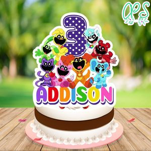 Smiling critters Cake Topper Template Printable Instant Download