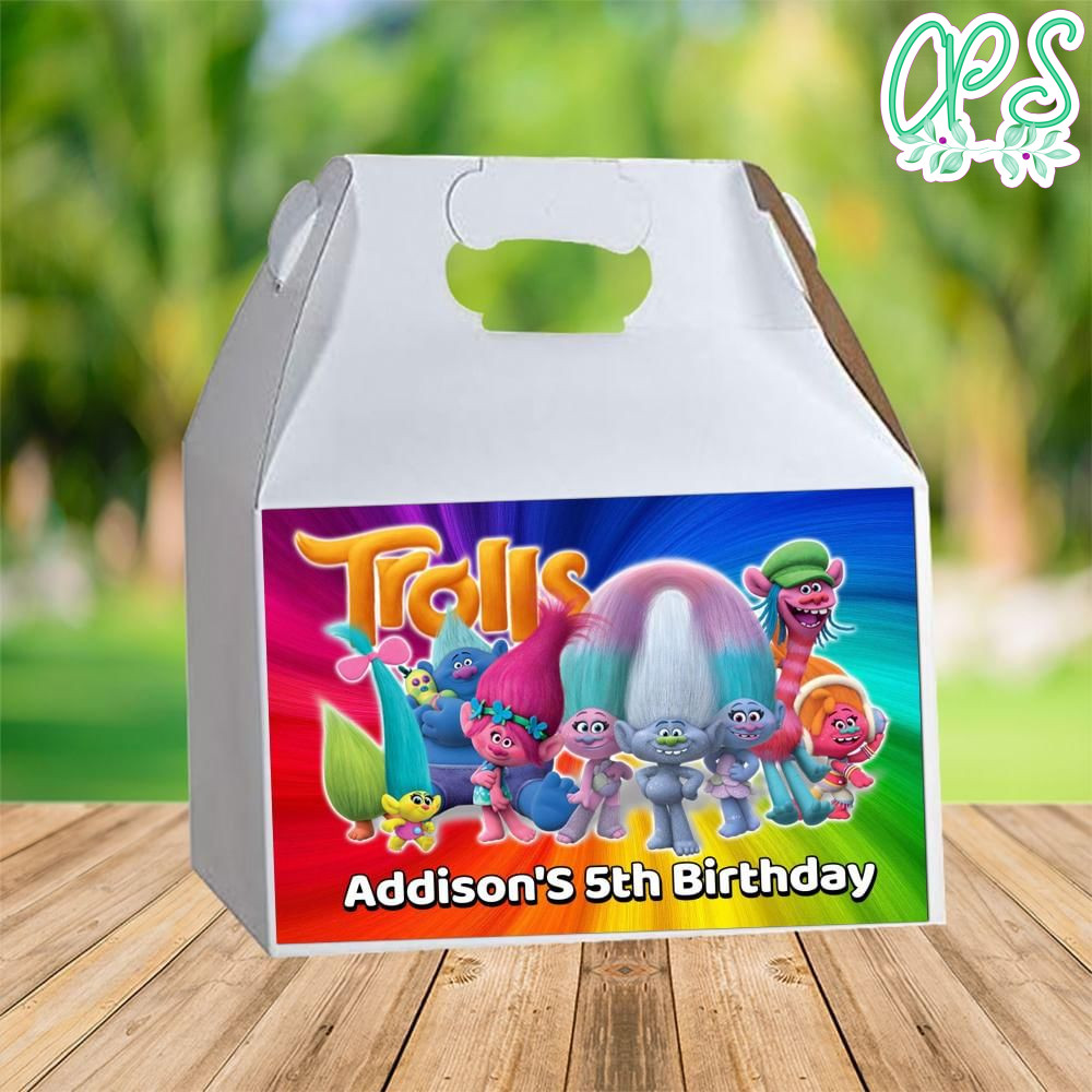 Trolls Gable Box Digital File Printable DIY | CustomPartyShirts
