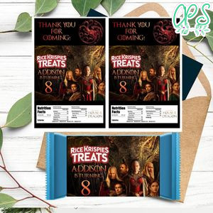 House of the Dragon Rice Krispies Treats Template Printable Instant Download
