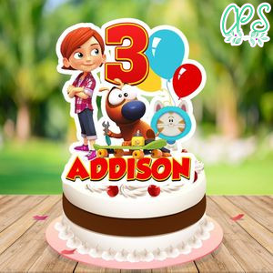 Pat the Dog Cake Topper Template Printable Instant Download