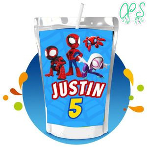 Spidey and his amazing friends Capri Sun Birthday Labels Digital File Printable Instant Download