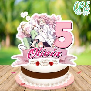 Mitsuri Cake Topper Template Printable Instant Download