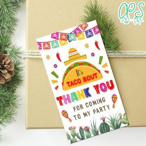 Taco Thank You Tag Customizable Template To Print At Home Instant Download