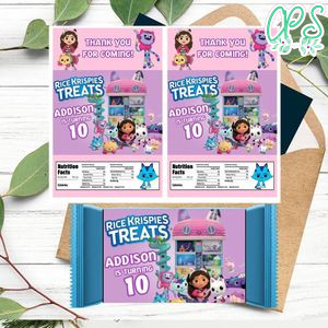 Gabby's Dollhouse Rice Krispies Treats Template Printable Instant Download