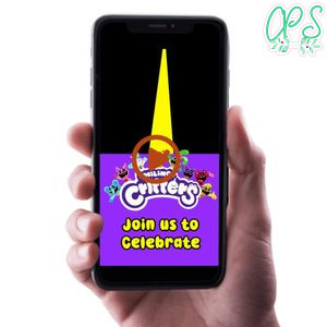 Smiling critters Birthday Video Invitation Digital Template Customizable Instant Download