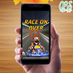 Kart racing Birthday Video Invitation Digital Template Customizable Instant Download