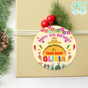 Taco Circle Sticker Template Customizable To Print At Home Instant Download