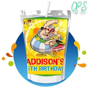 Asterix and obelix Capri Sun Birthday Label Digital File Printable Instant Download