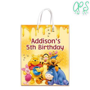 Winnie The Pooh Gift Bag Label Template Printable Instant Download