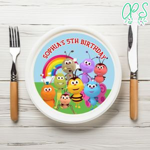 Bichikids Birthday Plate Template Customizable To Print At Home Instant Download