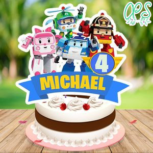 Robocar poli Cake Topper Template Printable Instant Download