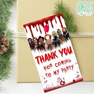 Friends Horror Movie Thank You Tag Customizable Template To Print At Home Instant Download
