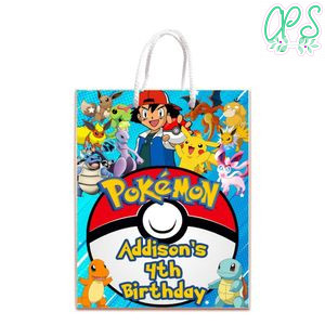 Pokemon Gift Bag Label Template Printable Instant Download