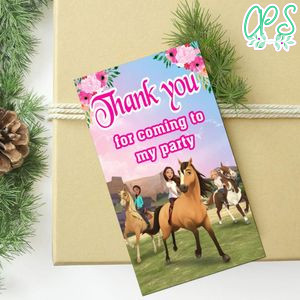 Spirit Riding Thank You Tag Customizable Template To Print At Home Instant Download