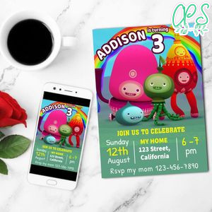 Buddi cartoon Birthday Invitation Customizable Template to Print at Home Instant Download