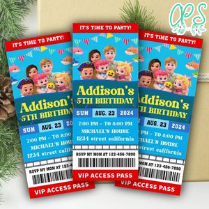 Bebefin Ticket Invitation Customizable Template Instant Download