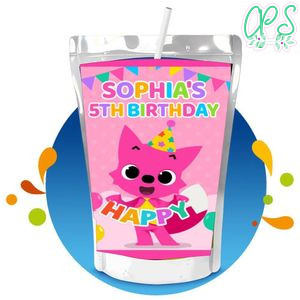 Pinkfong Capri Sun Birthday Label Digital File Printable Instant Download