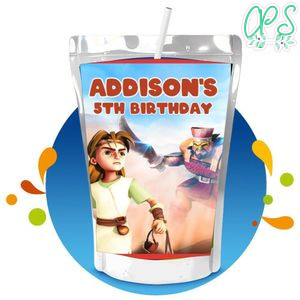 A Giant Adventure Capri Sun Birthday Label Digital File Printable Instant Download