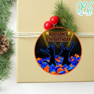 Sky Zone Circle Sticker Template Customizable To Print At Home Instant Download