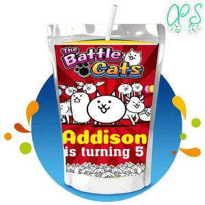 The Battle cats Capri Sun Birthday Labels Digital File Printable Instant Download