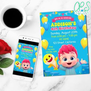 Bebefinn Birthday Invitation Customizable Template to Print at Home Instant Download