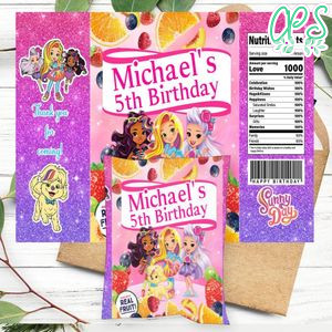 Sunny Day Birthday Party Fruit Snack Bag Digital File Printable Instant Download