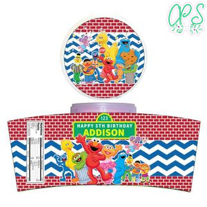 Sesame Street Cotton Candy Label Template To Print At Home Instant Download