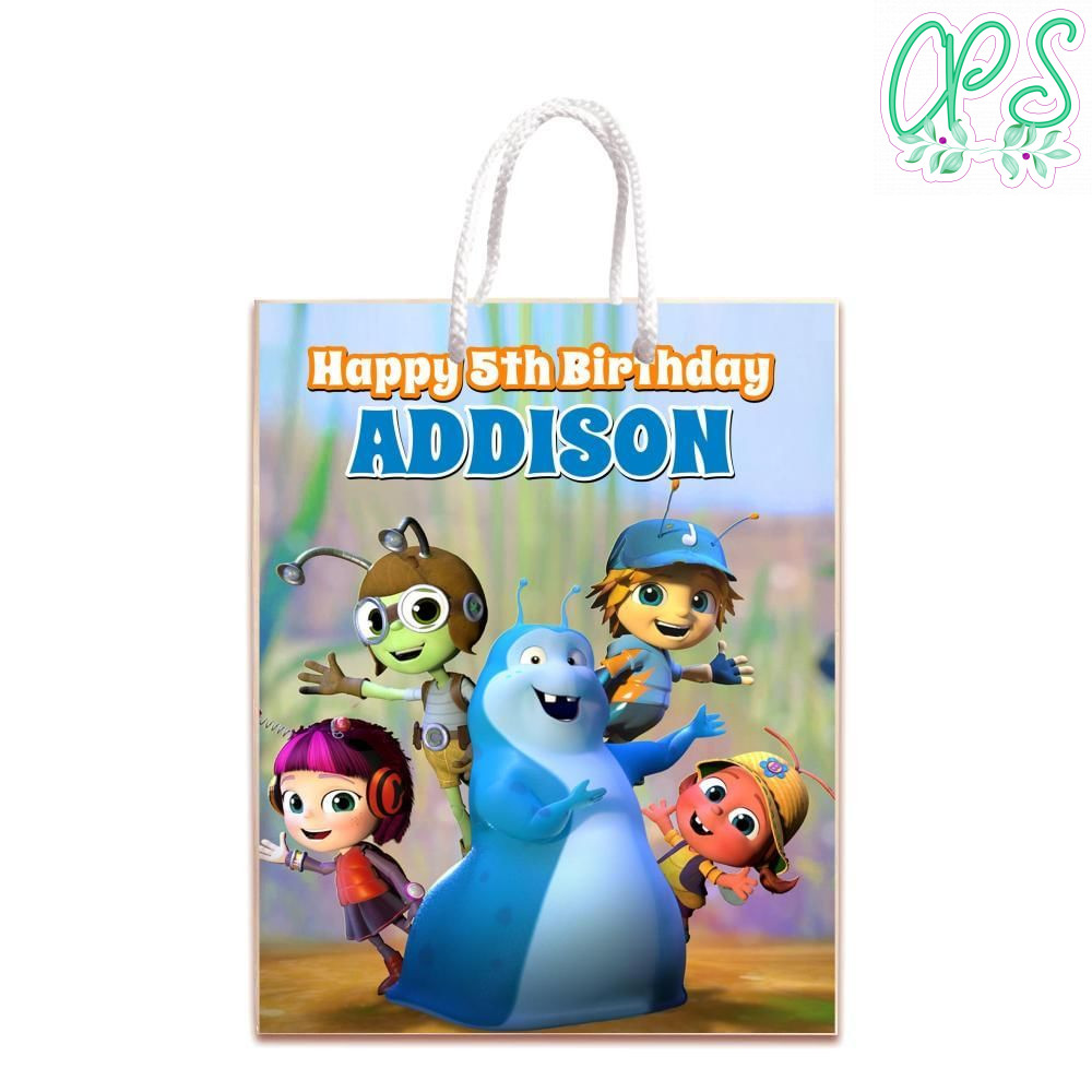 Beat Bugs Gift Bag Label Template Printable Instant Download