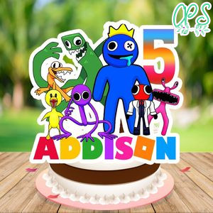 Rainbow Friends Roblox Birthday Cake Topper Template Printable Instant Download