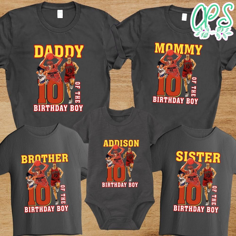 Slam dunk Family Birthday PNG file template | CustomPartyShirts
