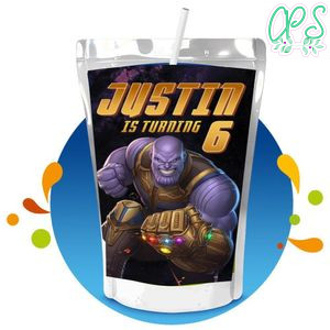 Thanos Capri Sun Birthday Labels Digital File Printable Instant Download