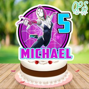 Gwen Birthday Cake Topper Template Printable Instant Download