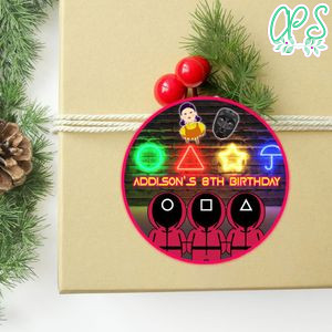 Squid Game Circle Sticker Template Customizable To Print At Home Instant Download