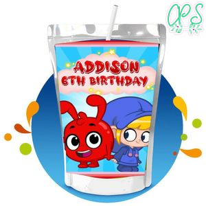 Morphle Capri Sun Birthday Labels Digital File Printable Instant Download