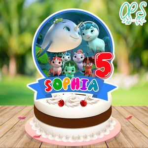 Not Quite Narwhal Cake Topper Template Printable Instant Download