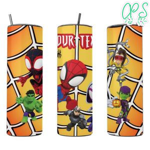 Spidey Skinny Steel Tumbler with Straw 20oz 