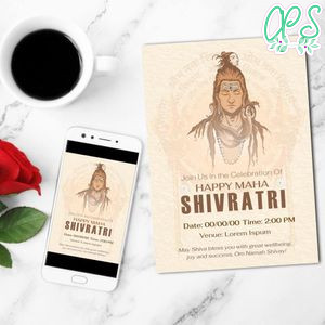 Shivratri Invitation Customizable Template Instant Download