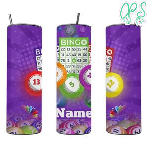 Bingo Skinny Steel Tumbler with Straw 20oz 