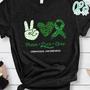 Peace Love Cure Cirrhosis Awareness PNG file template