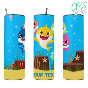 Baby shark 20 oz skinny tumbler Christmas Gift 