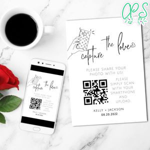 Capture The Love QR Code Sign Customizable Template Instant Download