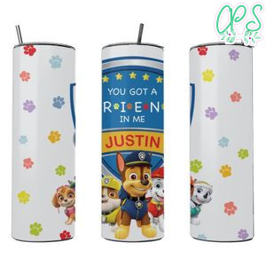 Paw patrol 20 oz skinny tumbler Christmas Gift 