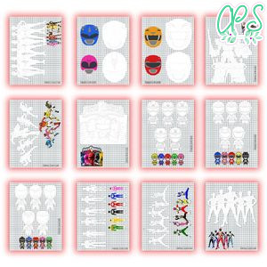 Power Rangers Coloring Pages Customizable Template Instant Download