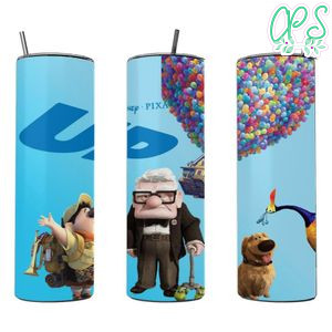 Up Pixar Skinny Steel Tumbler with Straw 20oz 