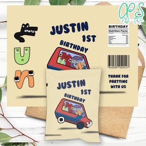 Alphabet lore Birthday Chip Bag Customizable Template Instant Download