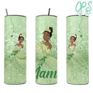 Tina Princess Skinny Steel Tumbler with Straw 20oz 