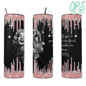 Marilyn Monroe Skinny Steel Tumbler with Straw 20oz 