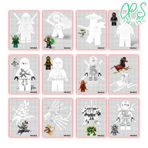 Ninjago Coloring Pages Customizable Template Instant Download